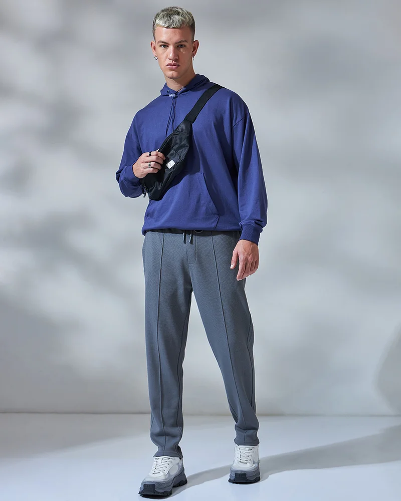 bewakoof  Men's Grey Warm Track Pants for Men | Best Price UAE